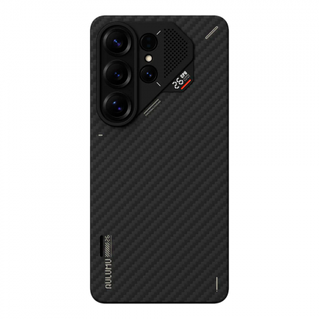 Кевларовая накладка Aulumu Aramid Fiber Case совместимая с Samsung S26 Ultra черная - фото 2