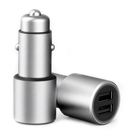 Автомобильное зарядное устройство Ксиаоми Ми Car Charger Fast(2*USB-A) 36W серое