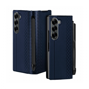 Чехол книжка+стилус Dux Ducis Bril series для Samsung Galaxy Z Fold 6 экокожа синяя