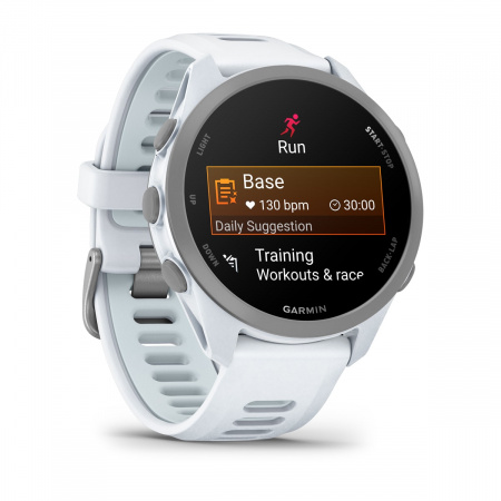 Умные часы  Garmin Forerunner 170 43mm Amoled белый с белым силиконовым ремешком (010-03920-51) Тайвань - фото 4