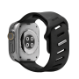 Ремешок Aulumu A02 совместимый с Apple Watch (44-45-46-49mm) силикон черный