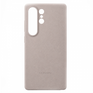 Накладка из эко кожи Kindsuit Case с MagSafe совместимая с Samsung Galaxy S26 Ultra светло-серая (LB)