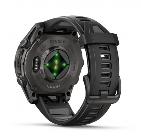 Умные часы Garmin Fenix 8 43mm AMOLED Sapphire Carbon Gray DLC titanium with black Peddle gray (серый карбон серый-черный ремешок) (010-02903-20) - фото 7