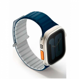 Ремешок Uniq Revix Evo совместимый с Apple Watch All (42/44/45/49 мм) силикон синий/серый