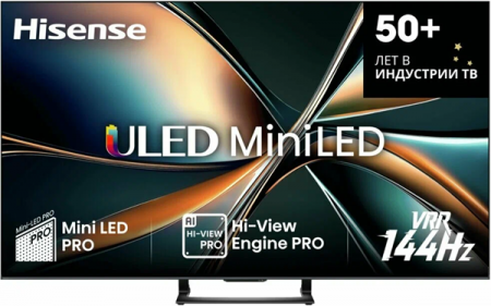 Телевизор Hisense 55" 55U7Q (2025)  QLED ULED Mini-LED, 4K UltraHD, HDR, Wi-Fi, 144 Гц, VIDAA OS  EAC (гарантия Hisense)