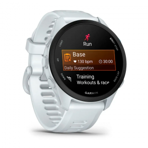 Умные часы Garmin Forerunner 70 43mm Amoled белый с белый силиконовым ремешком (010-04307-11) Тайвань