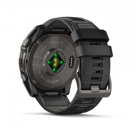 Умные часы Garmin Fenix 8 51 mm AMOLED Sapphire Carbon Gray DLC черный силикон (010-02905-20) (Тайвань) - фото 6