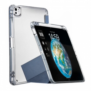 Чехол-книжка Mosbros Clear-Pro совместимая с iPad Pro 13" (2024/2025) синяя