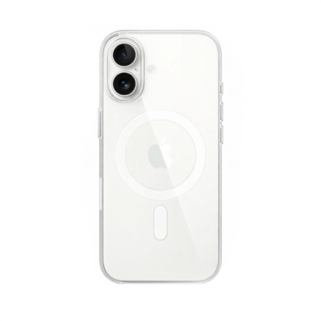 Пластиковая накладка Clear Case с MagSafe совместимая с iPhone 17 прозрачная LB