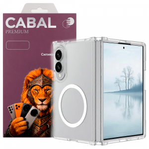 Противоударная накладка Cabal Premium Clear Case c MagSafe для Samsung Galaxy Fold 8 прозрачная