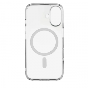 Противоударная накладка Clear Case с MagSafe совместимая с iPhone 16 Plus прозрачная SZ