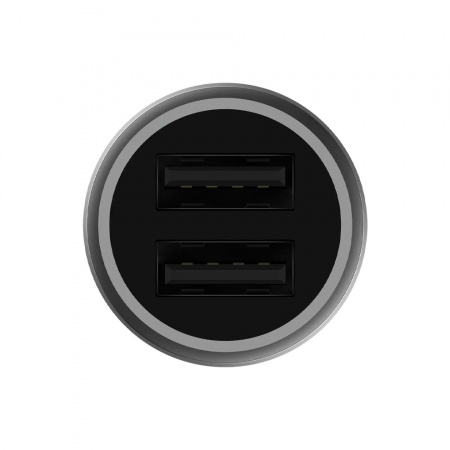 Автомобильное зарядное устройство Ксиаоми Ми Car Charger Fast(2*USB-A) 36W серое - фото 3