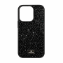 Накладка SWAROVSKI совместимая с 15 Pro со стразами Black