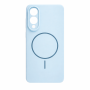 Накладка Silicone Case с MagSafe совместимая с Samsung S25 Edge голубая