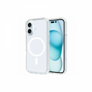 Противоударная накладка Clear Case c MagSafe для Apple iPhone 16 прозрачная GS