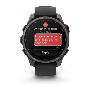 Умные часы Garmin Fenix 8 Pro 51mm AMOLED Sapphire Carbon Gray DLC Titanium Black/Pebble Gray Silicone Band (010-03199-00)