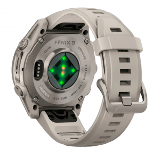 Умные часы Garmin Fenix 9 43mm AMOLED Sapphire Titanium with Fog Gray Silicone (Титан с дымчато-серым силиконовым ремешком) (010-04761-05)