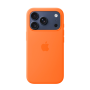 Накладка Silicone Case с MagSafe совместимая с iPhone 17 Pro Max оранжевая LB