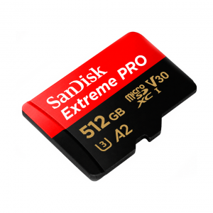 Карта памяти SanDisk Extreme Pro Micro SD 512GB U3 A2 V30 200/140MB/S 4K с адаптером
