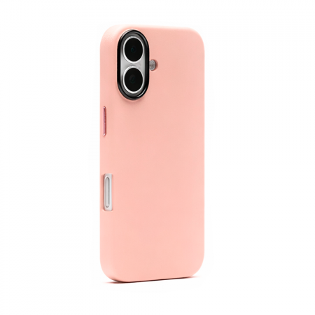 Накладка из эко-кожи Kzdoo Mag Noble Collection совместимая с iPhone 16 розовая - фото 2