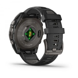 Умные часы Garmin Fenix 8 47 mm AMOLED Sapphire Carbon Gray DLC titanium with black Peddle gray (серый карбон серый-черный ремешок) (010-02904-20)
