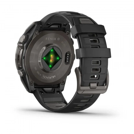Умные часы Garmin Fenix 8 47 mm AMOLED Sapphire Carbon Gray DLC titanium with black Peddle gray (серый карбон серый-черный ремешок) (010-02904-20) - фото 5