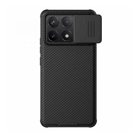Противоударная накладка Nillkin CamShield Pro Case совместимая с ПОКО F6 Pro с защитой на камеру черный