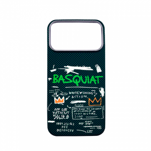 Кевларовая накладка Tactile Woven  Case совместимая с iPhone 17 Pro Doodle Green (зеленая с рисунком)