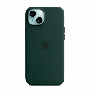 Накладка Silicone Case с MagSafe совместимая с iPhone 15 Plus черная SZ