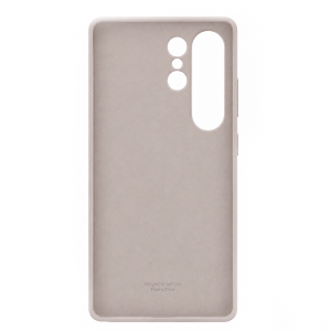 Накладка из эко кожи Kindsuit Case с MagSafe совместимая с Samsung Galaxy S26 Ultra светло-серая (LB)