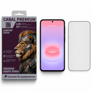 Защитное стекло для Samsung A 37 Cabal Premium полноэкранное черное