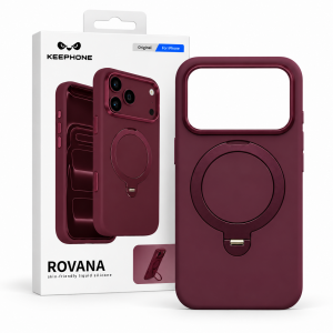 Противоударная накладка Keephone Rovana с Magsafe совместимая с 18 Pro/17 Pro бургунди