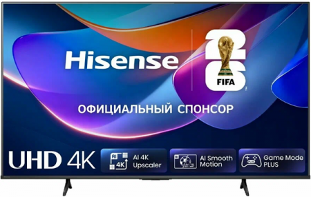 Телевизор Hisense 43" 43A6S (2026) 4K Ultra HD, СМАРТ ТВ 60 Гц EAC (гарантия Hisense)