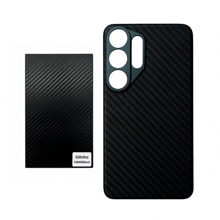 Кевларовая накладка Original Kevlar совместимая с Samsung S26 Ultra (DBlack 1500) черная