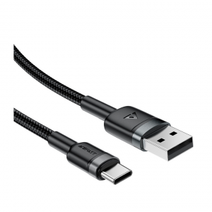 Кабель AceFast USB/Type-C (C22-04) нейлон 3A 1.2м черный