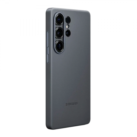 Кожаная накладка Kindsuit Case совместимая с Samsung S25 Ultra черная (оригинал) - фото 2