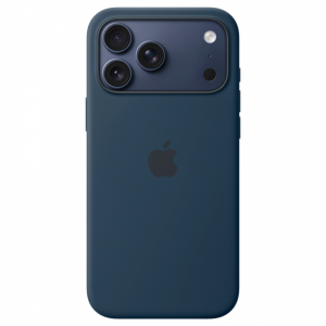 Накладка Silicone Case с MagSafe совместимая с iPhone 17 Pro Max темно-синяя LB