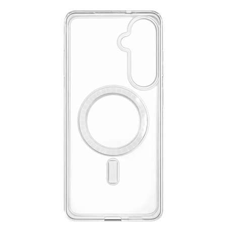 Пластиковая накладка Clear Case с MagSafe совместимая с Samsung S26 Plus прозрачная LB - фото 2