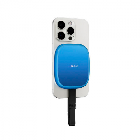 Внешний жесткий диск SanDisk CREATOR PHONE SSD 1TB MagSafe синий - фото 6