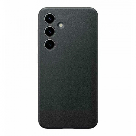 Накладка из эко кожи Leather Case совместимая с Samsung S25/S24 титановая SZ