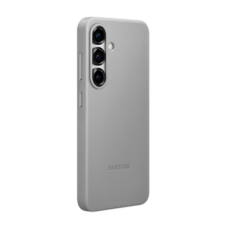 Кожаная накладка Kindsuit Case совместимая с Samsung S25 Plus/S24 Plus серая (оригинал) - фото 2
