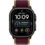 Apple Watch Ultra 4 (2026) Cellular, 49 мм, корпус из черного титана, ремешок Trail Loop цвета Burgundy (M/L) цвета Бордовый MJC44