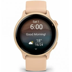Умные часы Garmin Vivoactive 6 Metallic Pink Dawn with Pink Dawn Silicone (010-02985-43)