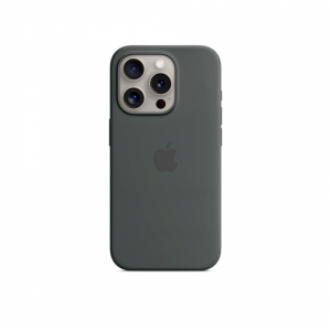 Накладка Silicone Case с MagSafe совместимая с iPhone 15 Pro натурал титан SZ