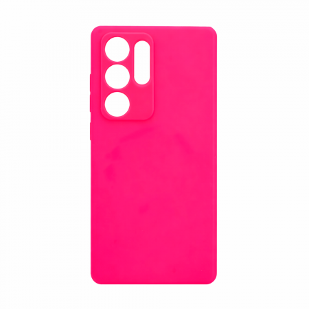 Накладка Silicone Case совместимая с Samsung S25 Ultra (SC) ярко-розовая