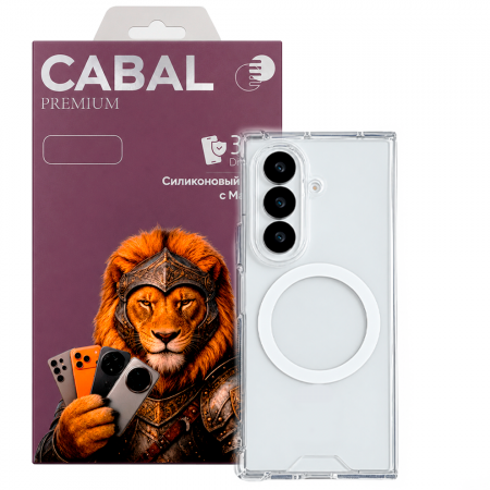 Противоударная накладка Cabal Premium Clear Case c MagSafe для Samsung Galaxy Fold8 Ultra прозрачная