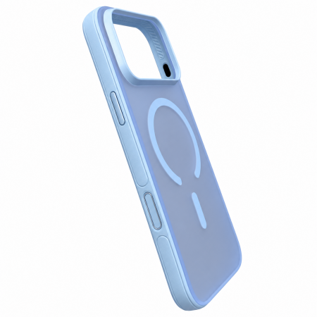 Противоударная накладка Keephone Gearmag с Magsafe совместимая с 18 Pro/17 Pro голубой - фото 3