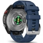 Умные часы Garmin Quatix 8 Pro 47mm Amoled Sapphire LTE (010-03198-50) (Синий силиконовый ремешок) EAC
