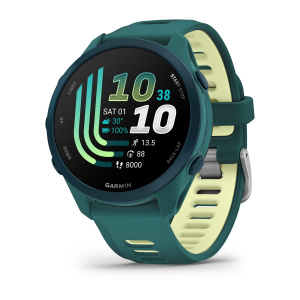 Умные часы  Garmin Forerunner 170 Music 43mm Amoled зеленый с зеленым силиконовым ремешком (010-03920-54) Тайвань