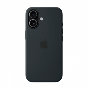 Накладка Silicone Case с MagSafe совместимая с iPhone 17 черная LB